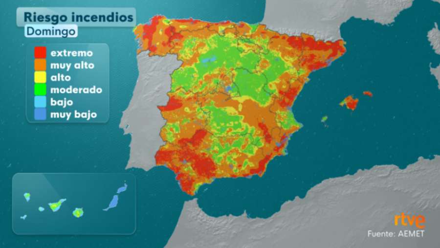 Mapa de riesgo de incendios