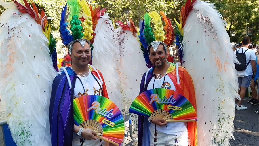 Los Andreses lucen atuendo para la manifestación