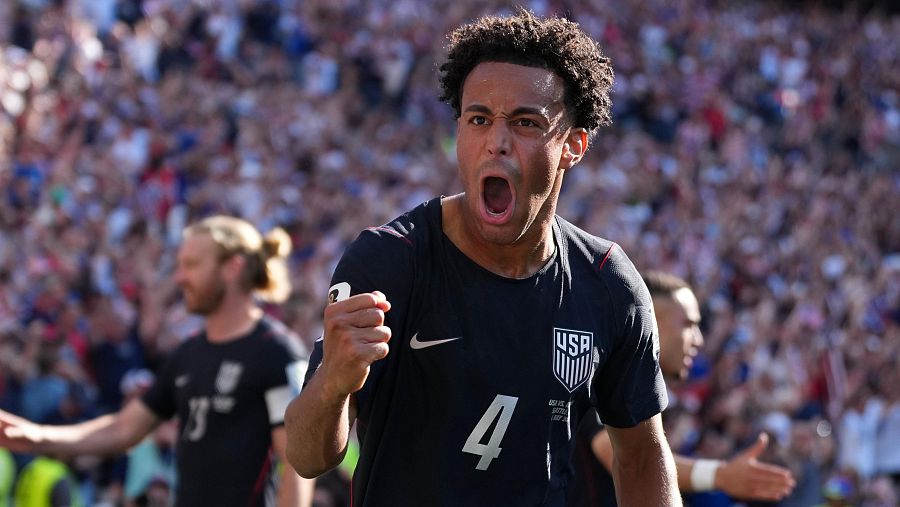 Malik Tillman celebrando un gol en el Estados Unidos - Bélgica del Mundial 2026