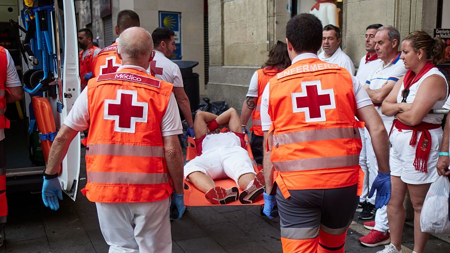 Parte de heridos del tercer encierro de San Fermín 2026