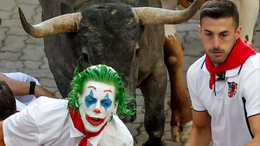 Las fotos más impactantes del quinto encierro de San Fermín
