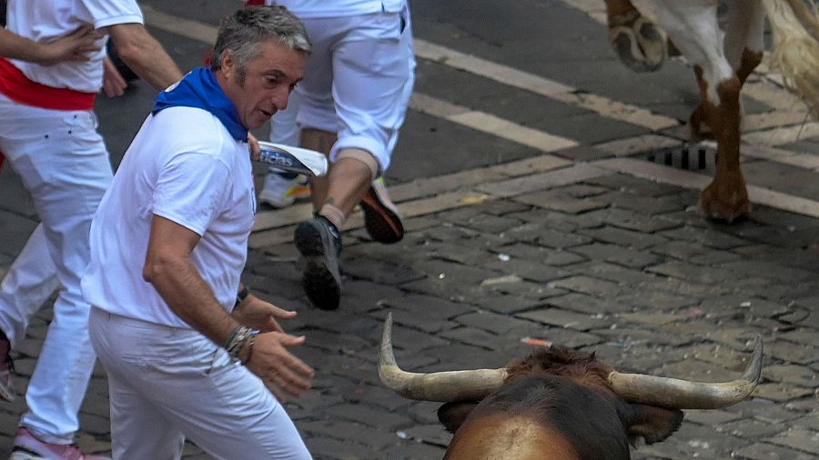 Las fotos más impactantes del sexto encierro de San Fermín