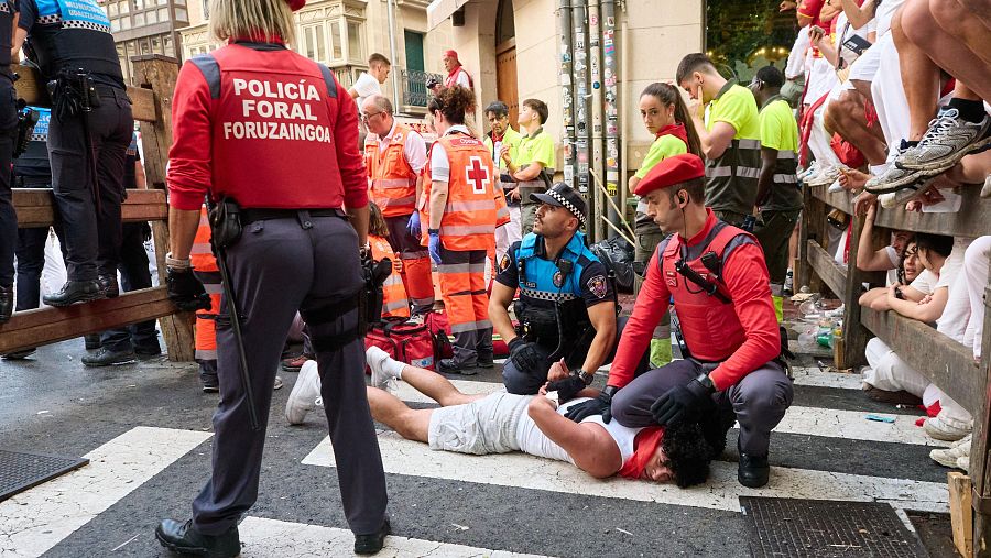 Las fotos más impactantes del sexto encierro de San Fermín