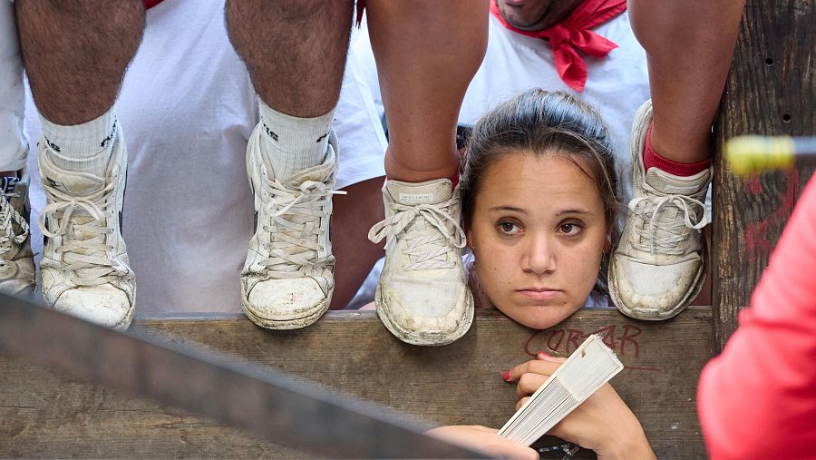 Las fotos más impactantes del sexto encierro de San Fermín