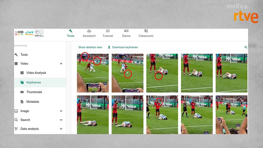 Incongruencias visuales encontradas en el análisis frame a frame de Invid/VerificaRTVE