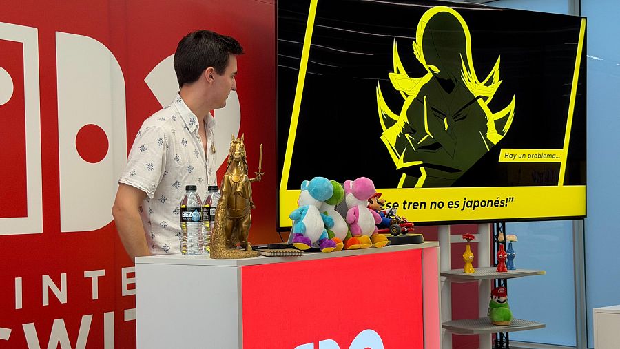 Momento de la presentación de Denshattack! en las oficinas de la sede española de Nintendo