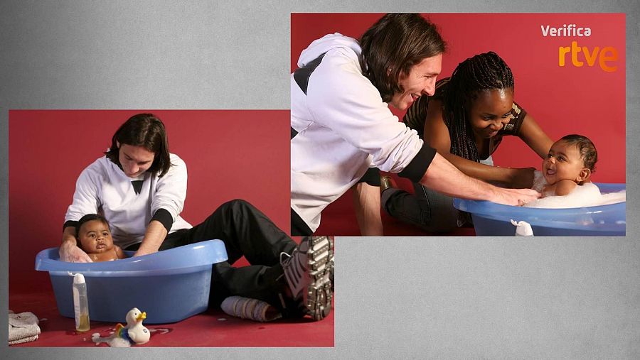 Imagen de Messi con Lamine Yamal de bebé para una campaña de UNICEF