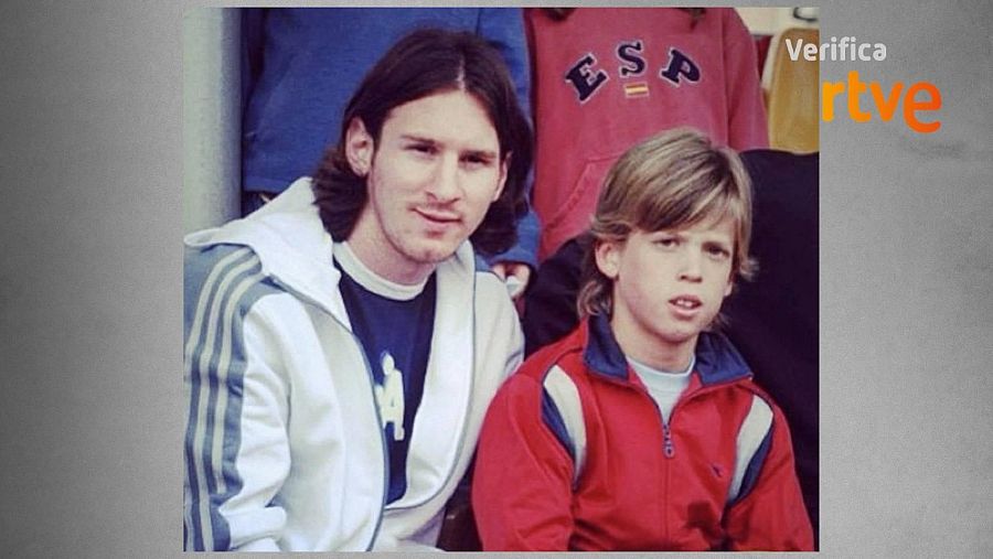 Foto de Leo Messi y Dani Olmo