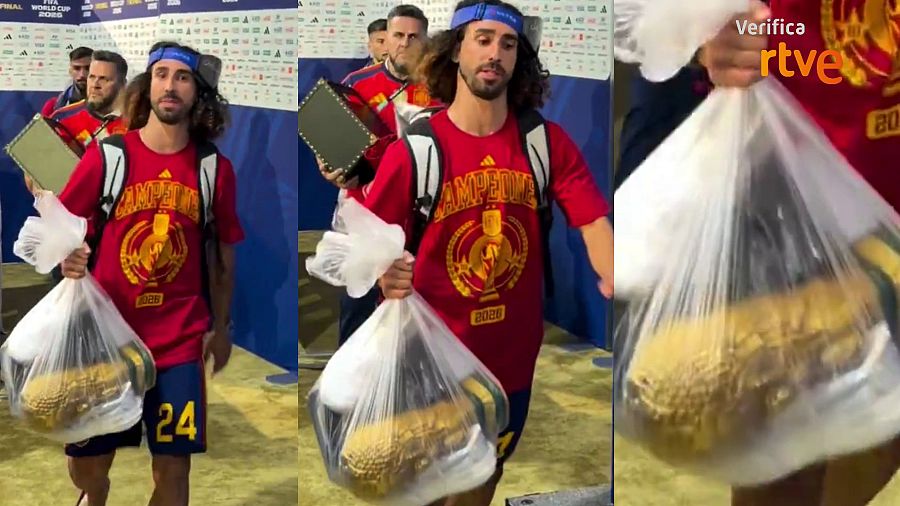 Tres imágenes del vídeo permiten confirmar que no es la Copa del Mundo