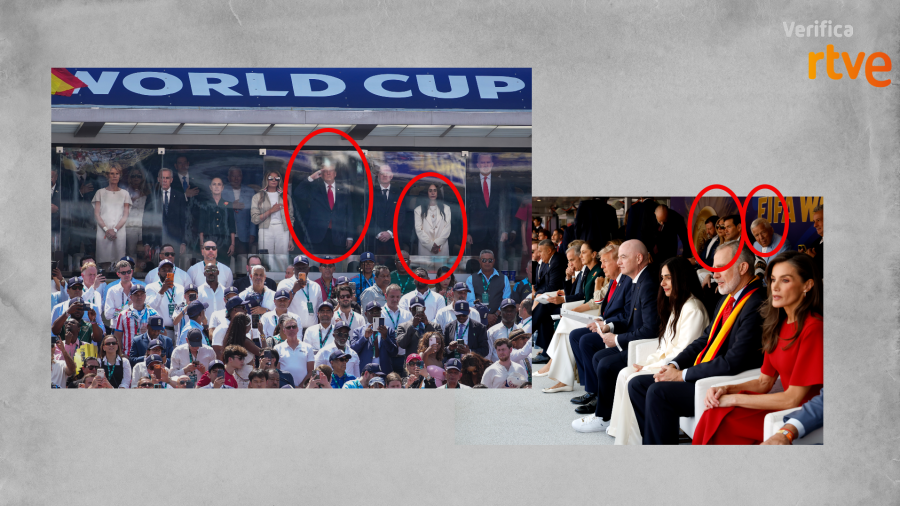 Instantáneas de Infantino en el palco durante la final del Mundial.