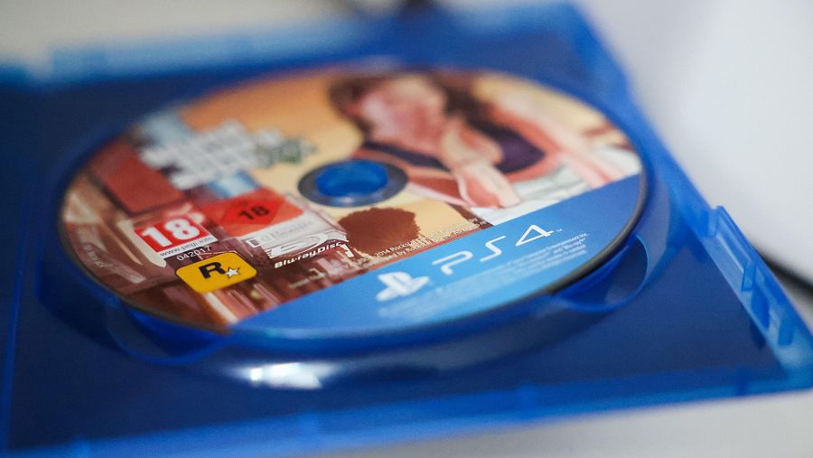 Disco de un videojuego de PlayStation 4