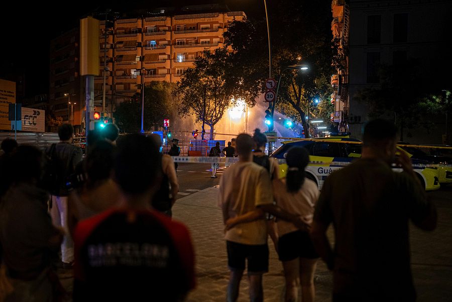 La Guardia Urbana acordona la zona del escape para establecer un perímetro de seguridad
