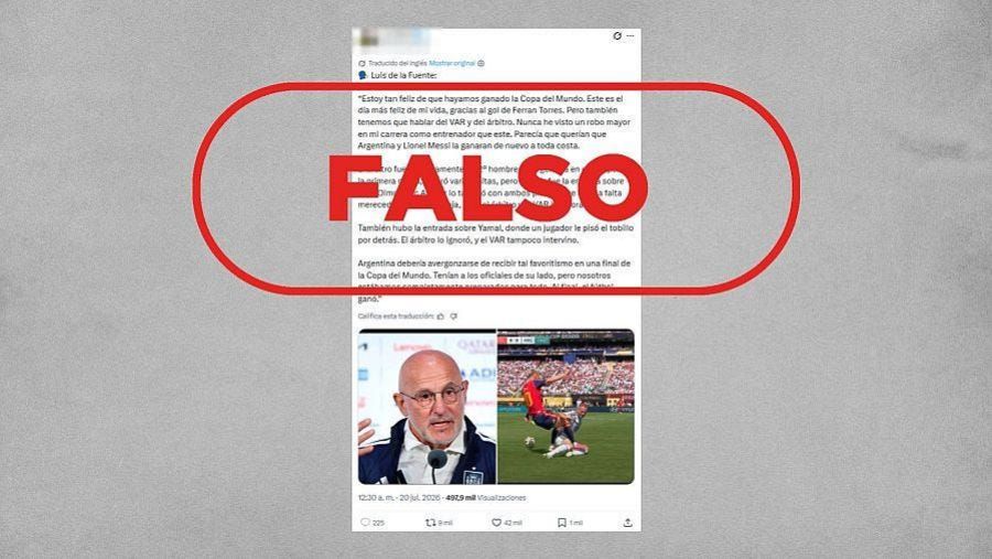 Falsa declaración atribuida en redes a Luis de la Fuente