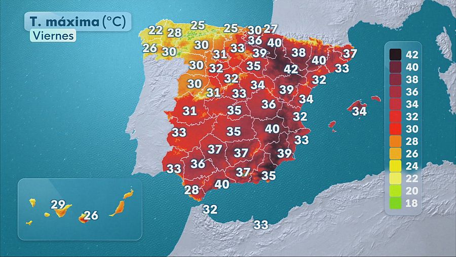 El tiempo el fin de semana del 24 de julio