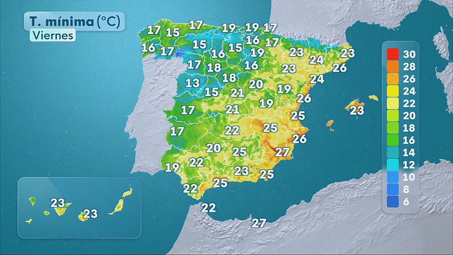 El tiempo el fin de semana del 24 de julio