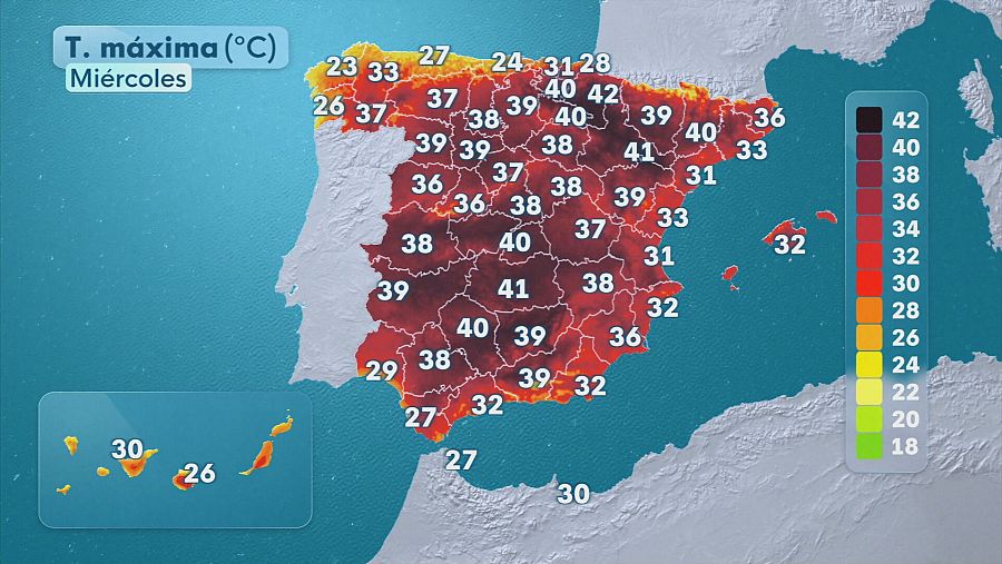 El inicio de la cuarta ola de calor del verano eleva las temperaturas hasta los 42ºC