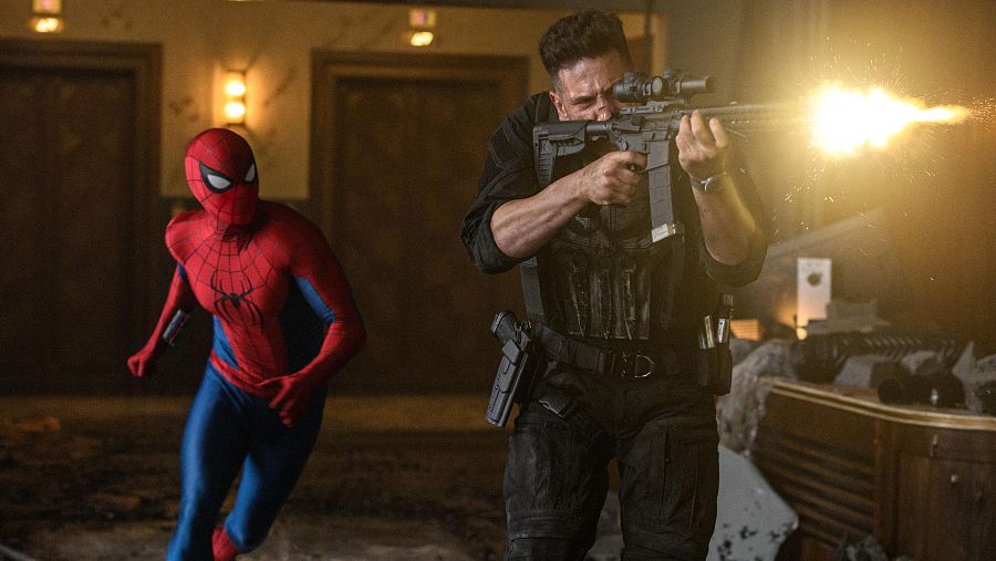 Spider-Man con Frank Castle, también llamado Punisher