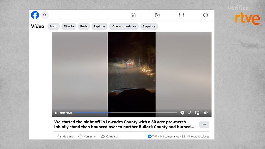 Publicación original del vídeo en Facebook