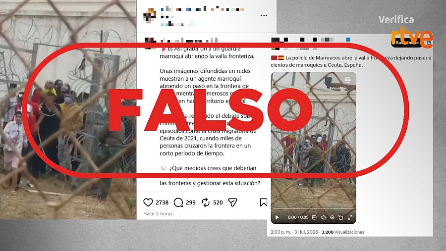 Mensajes de redes que difunden un vídeo de 2021 como si fuese actual.
