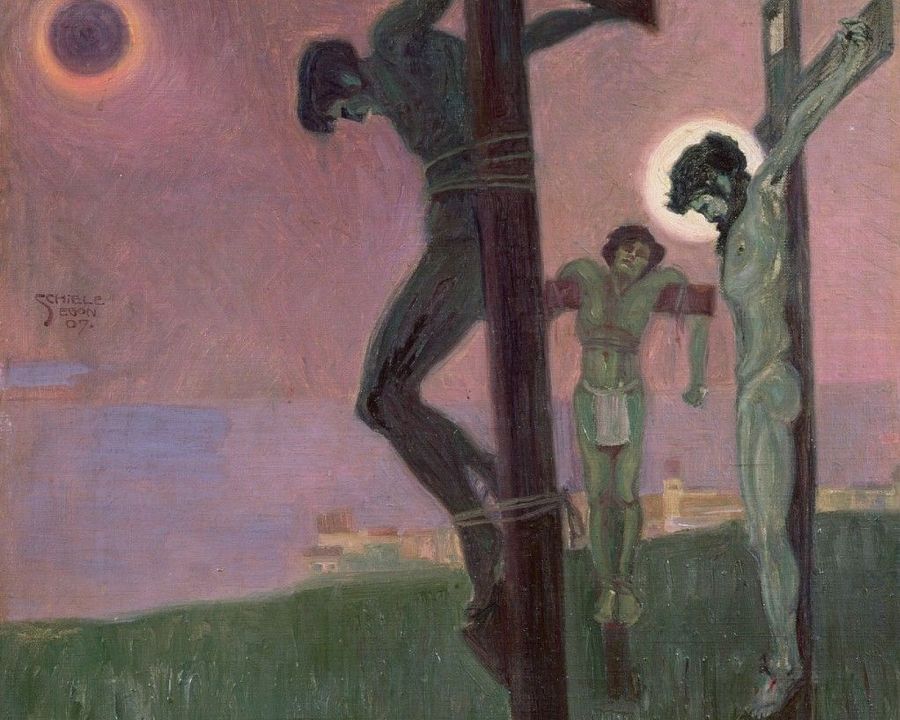 'Crucifixión con Eclipse de Sol', 1907, de Egon Schiele