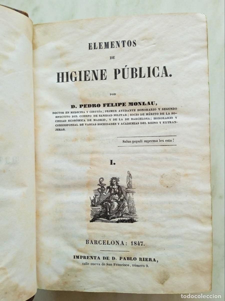 Manual de higiene pública elaborado por Pedro Felipe Monlau en 1852