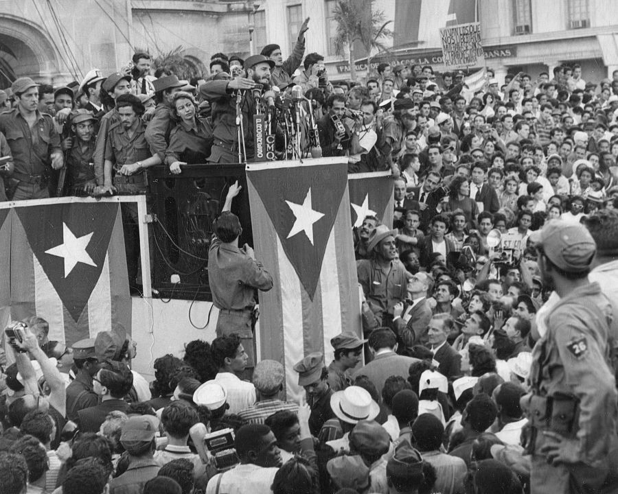 Fidel Castro en su discurso en La Habana