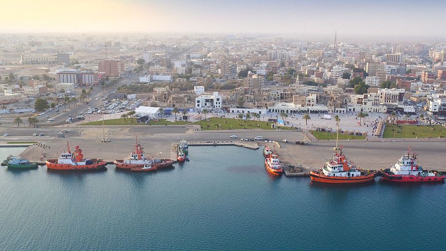La región histórica de Yanbu Arabia Saudí, puerto de Yanbu