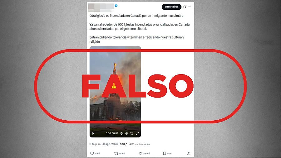 Esta iglesia de Canadá no fue incendiada por un migrante musulmán