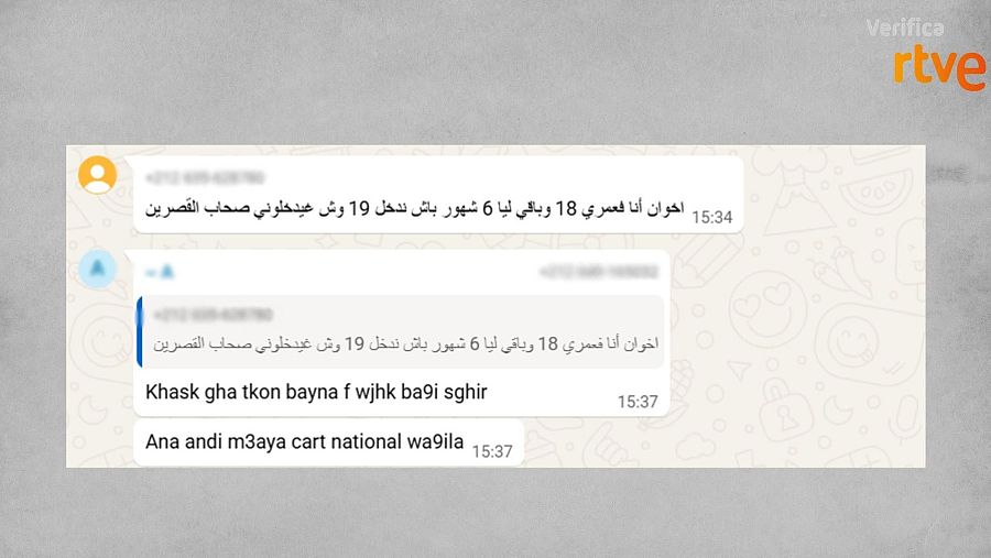 Mensaje de uno de los grupos de WhatsApp analizados