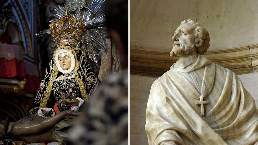 San Emigdio de Áscoli y la Virgen de las Angustias