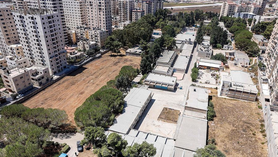 Centro de Formación Profesional de la UNRWA, situado entre el barrio de Kafr Aqab y el campo de refugiados de Qalandia, al sur de la ciudad de Ramala