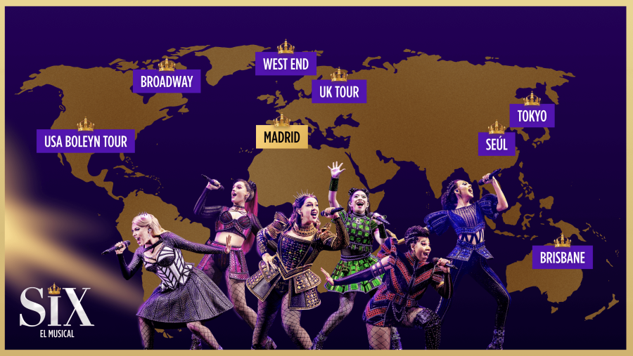 Lugares del mundo donde se encuentran actualmente los shows de SIX