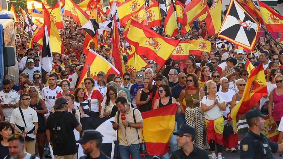 Protesta por la crisis migratoria en Ceuta