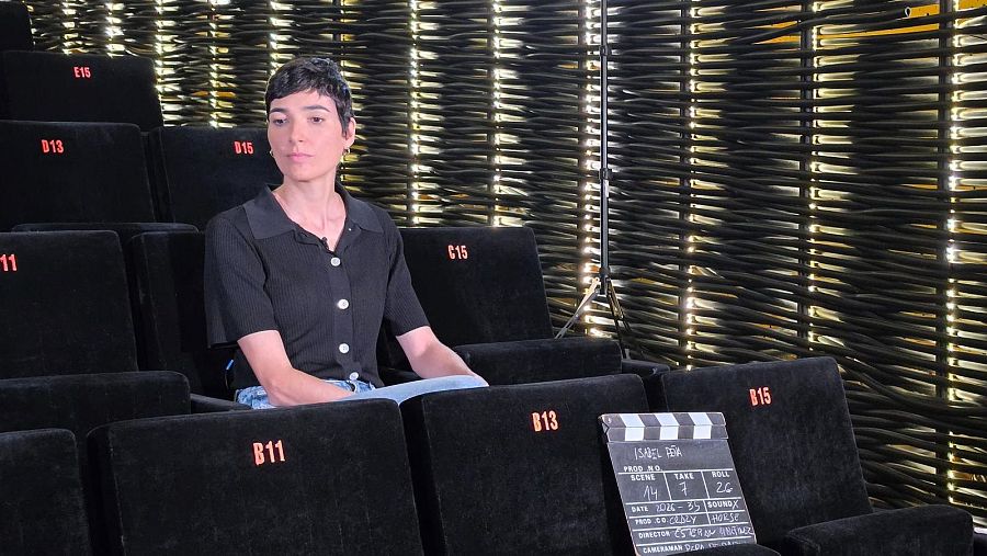 Isabel Peña, durante la grabación de 'Días de Cine'