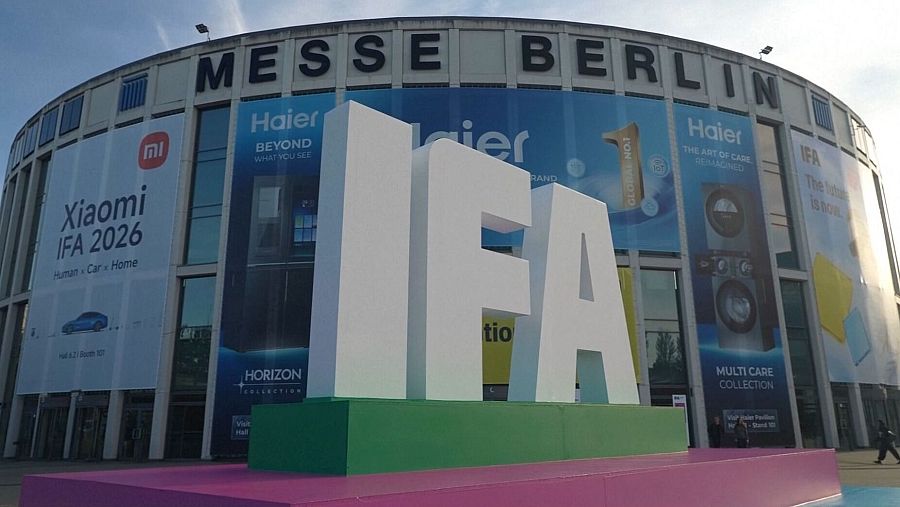 Entrada exterior del recinto ferial Messe Berlin (IFA)