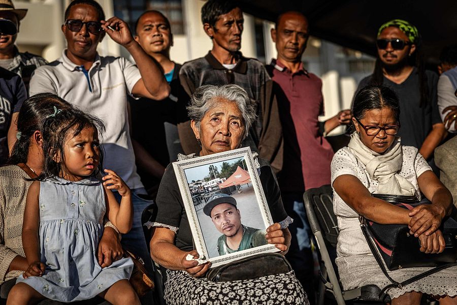 La madre de un manifestante muerto en las protestas en Madagascar