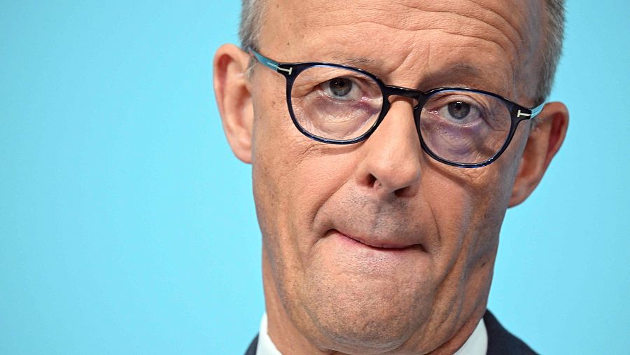 Friedrich Merz durante la comparecencia en la sede de la CDU en Berlín tras las victoria de la AfD