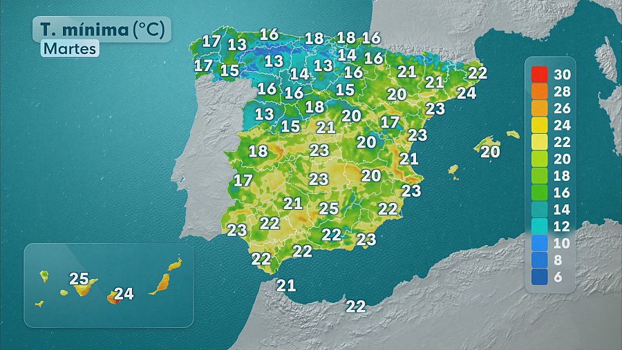 El tiempo el martes 8 de septiembre en España: la llegada de un frente deja lluvias en el noroeste peninsular