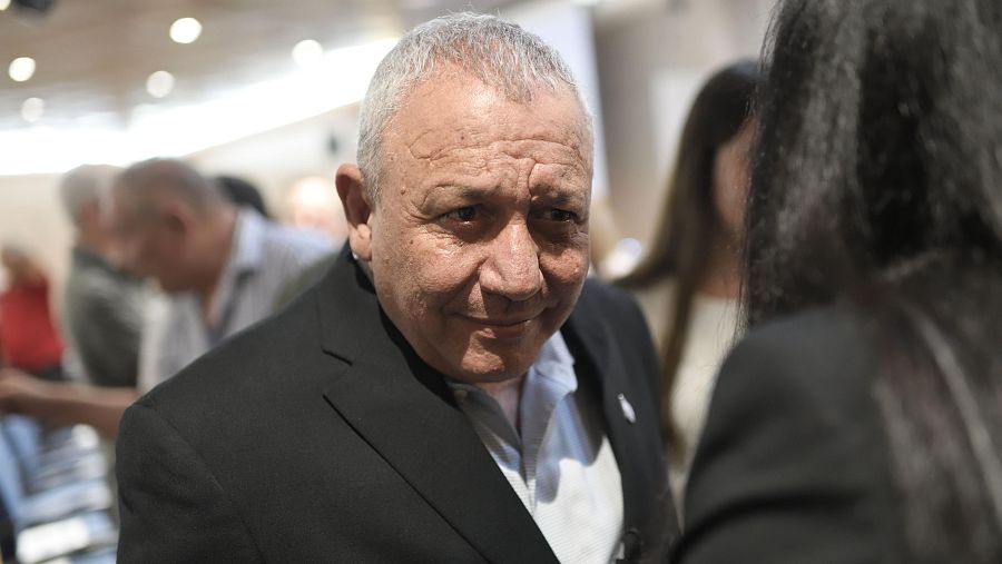 Gadi Eisenkot, líder del partido Yashar y exjefe del Estado Mayor de las FDI, habla durante un mitin de campaña electoral en Nordiya, Israel, el 31 de agosto de 2026