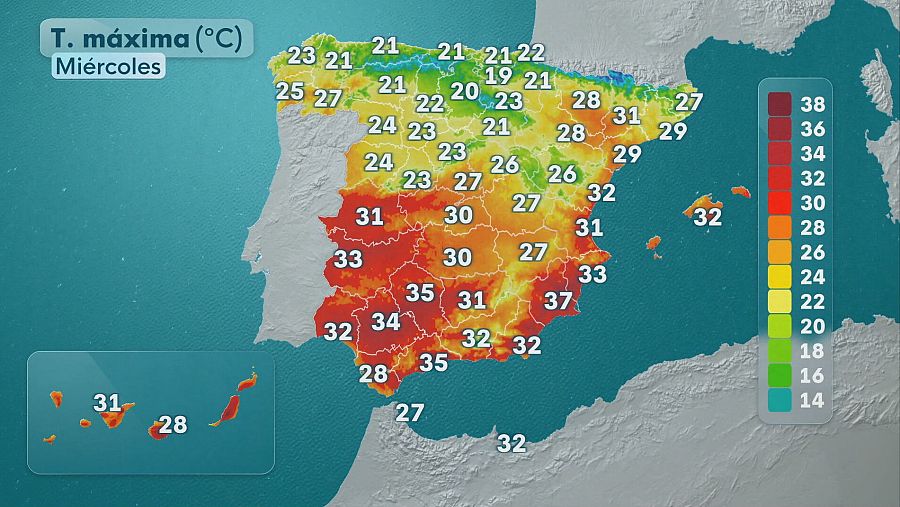 Tiempo, España: 9 de septiembre