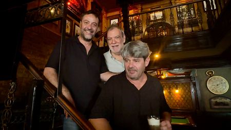 Agustín Martínez, Jorge Díaz y Antonio Mercero (Carmen Mola) en Marbella