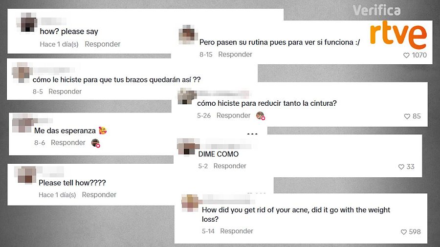 Perfiles de las chicas generadas con IA tendencia adelgazar