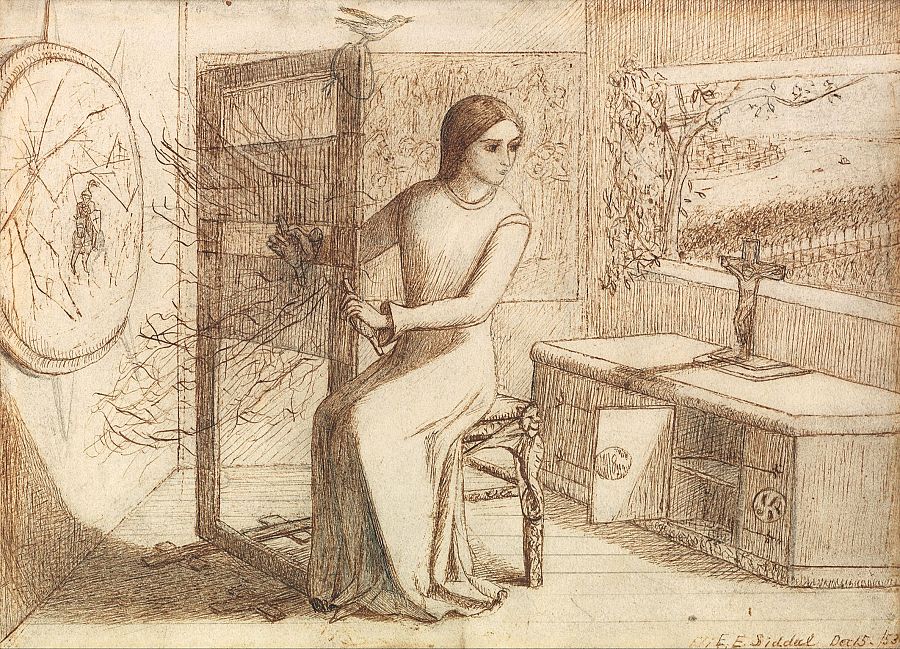 'La dama de Shalott' de Elisabeth Siddal, 1853