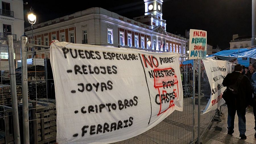 Cartes de protesta en la acampada de Sol