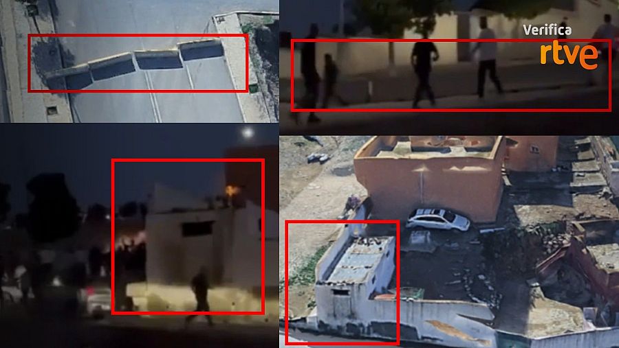 Coincidencias entre el vídeo que circula en redes y las imágenes de Google Earth Pro captadas cerca del paso de Farjana