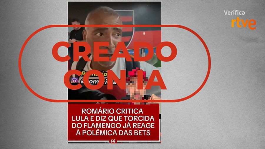Captura del vídeo en el que manipulan con IA la voz de Romario.