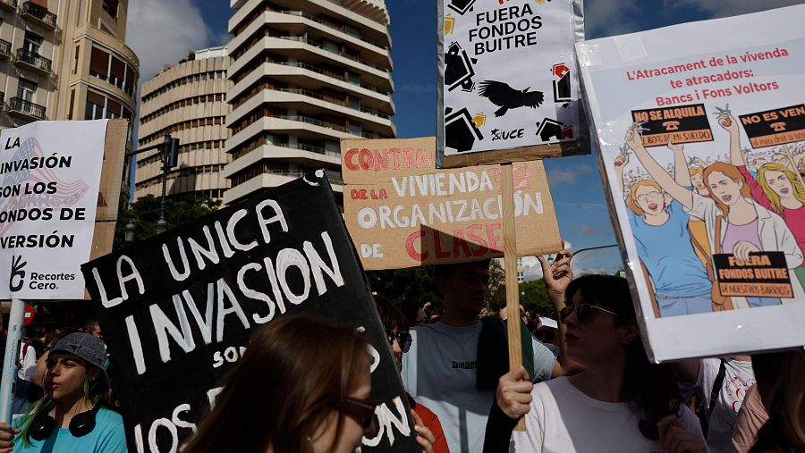 Marcha por la vivienda en Valencia