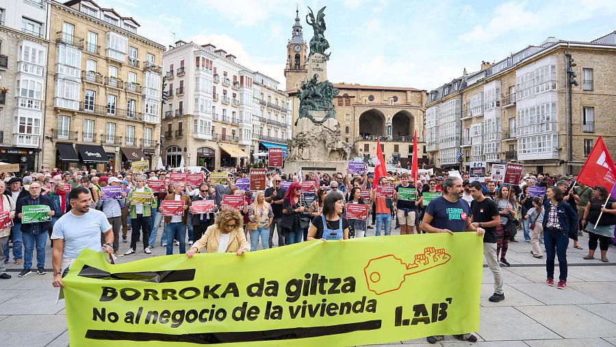Manifestación en Vitoria