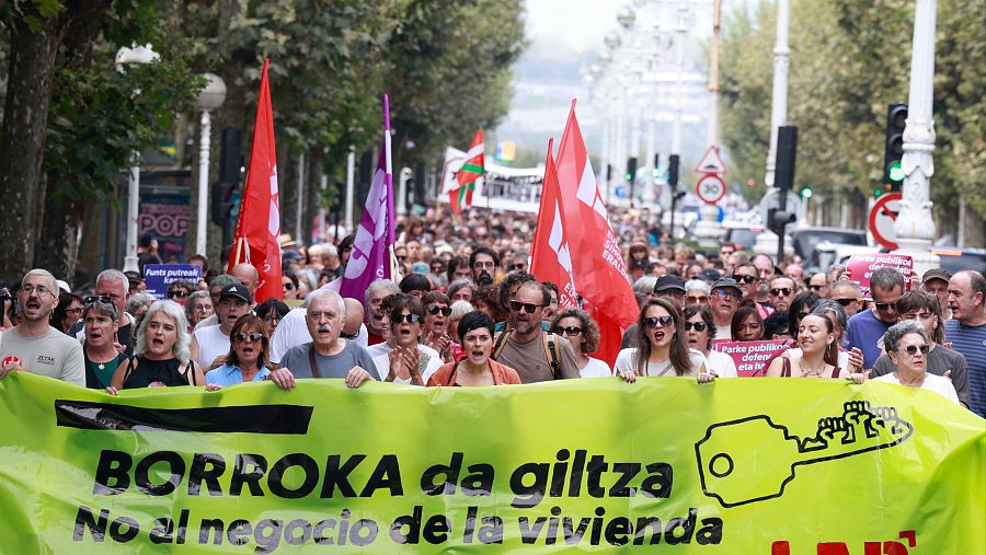 Manifestación en San Sebastián