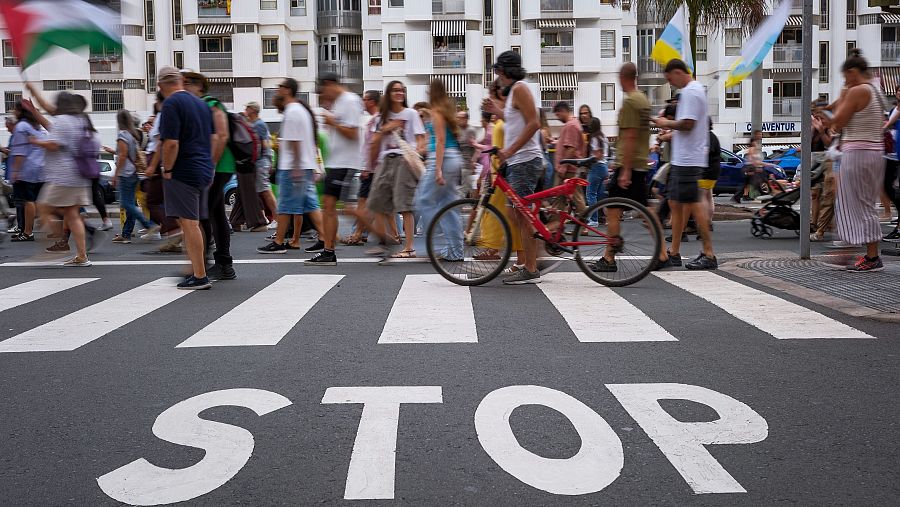 Manifestación en Santa Cruz de Tenerife
